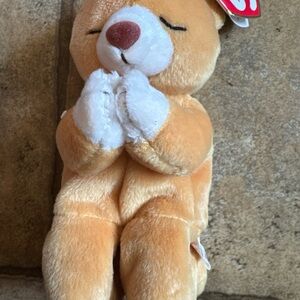 Ty Beanie Original Baby "Hope" Bear 1998 with 2 Tag Errors Praying Bear